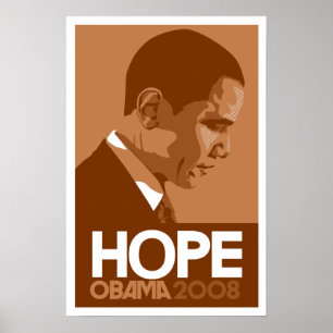Obama - affiche Brown d'espoir
