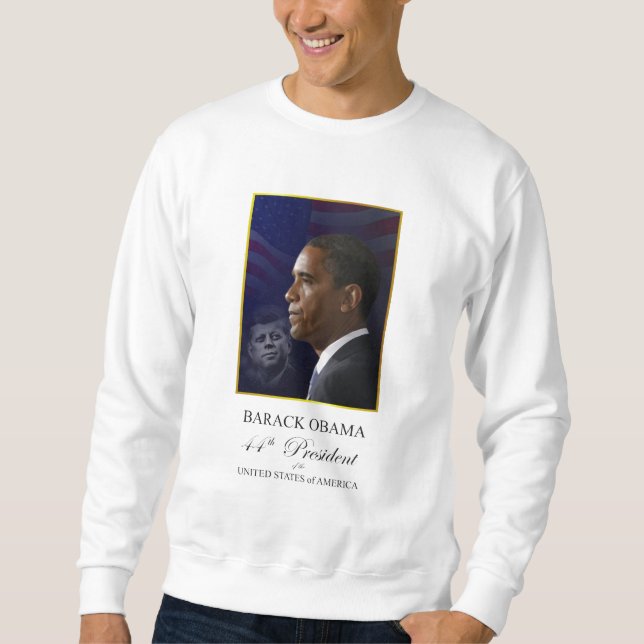 Obama avec le sweatshirt commémoratif de Kennedy (Devant)