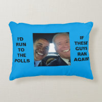 Obama-Biden 2016 - Coussin à accents de 12 po x 16