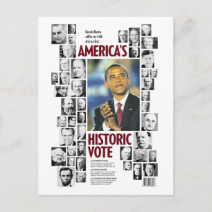 Obama : Carte postale électorale historique de l'A