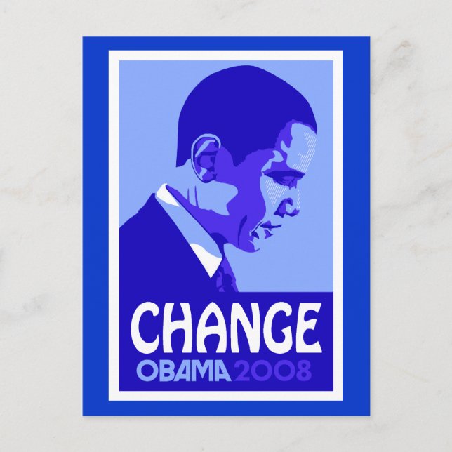 Obama - Changer de carte postale bleue (Devant)