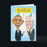Obama drôle et carte d'anniversaire d'adieu de<br><div class="desc">Cette carte d'anniversaire drôle et opportune comporte le Président Barack Obama et vice-président Joe Biden parlant de la monte dans le coucher du soleil,  et de souhaiter un joyeux anniversaire à quelqu'un qui galope vers le coucher du soleil.</div>