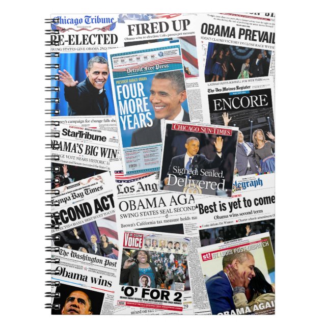 Obama gagne le carnet 2012 de réélection (Devant)