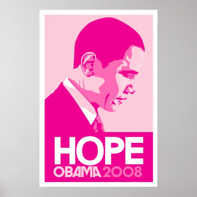 Obama - Hope Pink Poster (Devant)