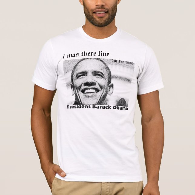 Obama Inauguration j'étais là en direct T-shirt (Devant)
