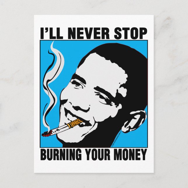 Obama : Je n'arrêterai jamais la carte postale (Devant)