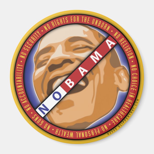 Obama, le aimant "Nobama" (Devant)
