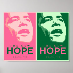 Obama - Le nouvel espoir rose et vert Poster 2
