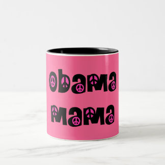 Obama Mama Mug en rose et noir