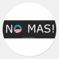 Obama - Pas de Mas ! Stickers Cercle