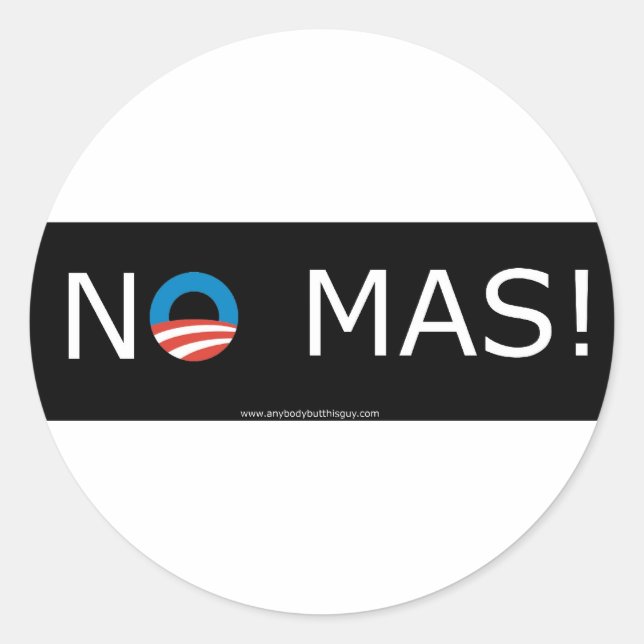 Obama - Pas de Mas ! Stickers Cercle (Devant)