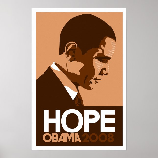 Obama - Poster Brown Hope Dark (Devant)
