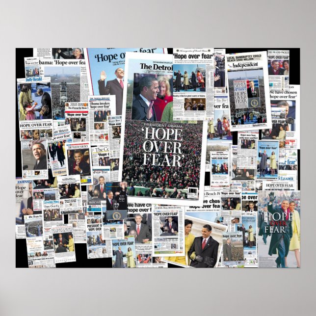 Obama : Un poster sur Hope Over Fear (Devant)