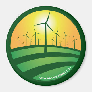 Obama Vent du changement Magnet 3x3 rond