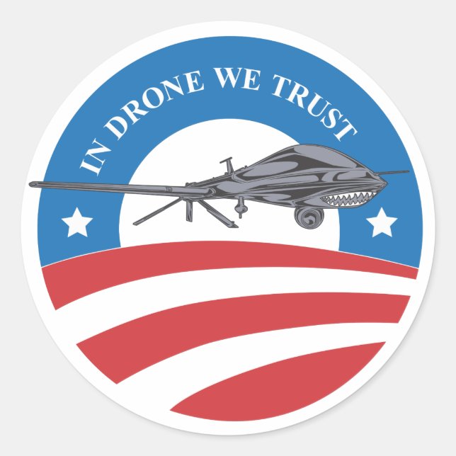 obama victoire-In Drone We Trust sticker (Devant)