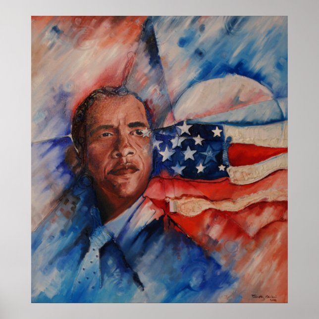 Obama : Vision Personnalisée - Impression en toile (Devant)