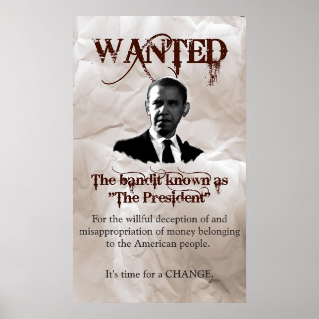 Obama Wanted Poster (Devant)