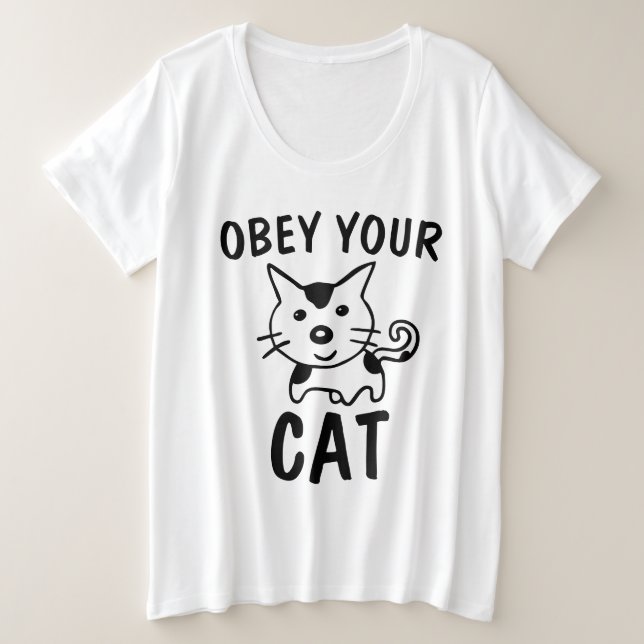 OBÉISSEZ À VOTRE CHAT, T-Shirts drôles (Design devant)