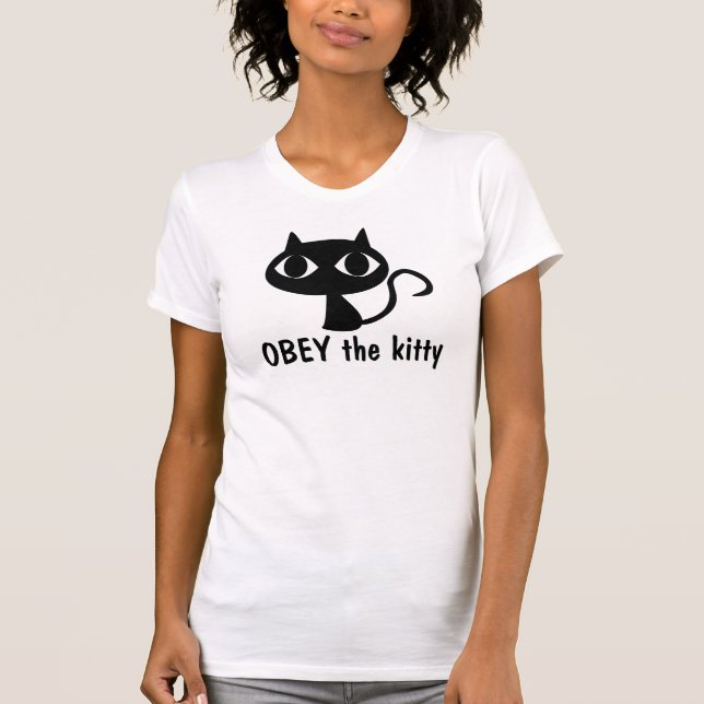 Obéissez au t-shirt kitty (Devant)
