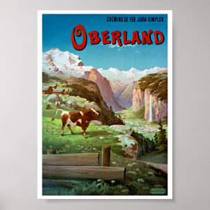 Oberland Suisse Affiche Vintage Restaurée