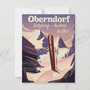 Oberndorf, Salzbourg, Autriche, affiche de ski