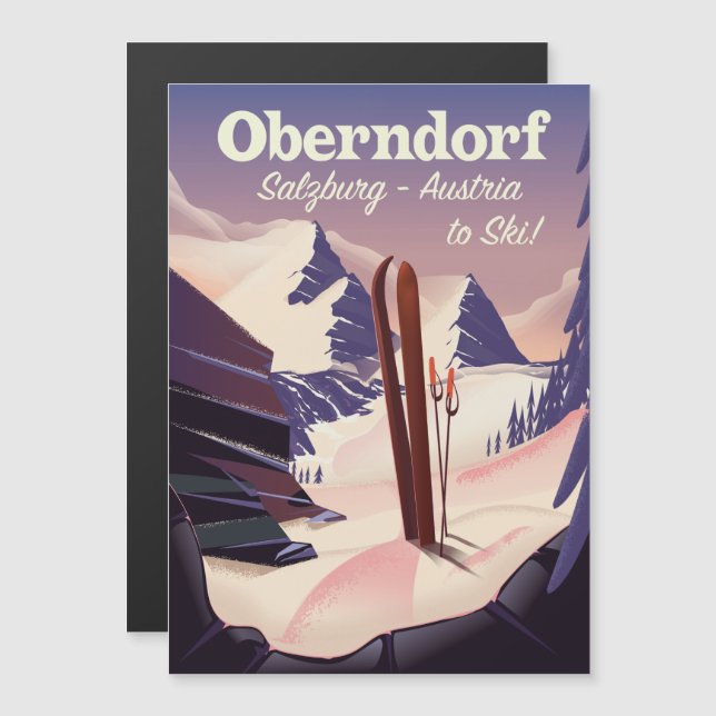 Oberndorf,Salzbourg,Autriche, affiche de ski (Devant / Derrière)
