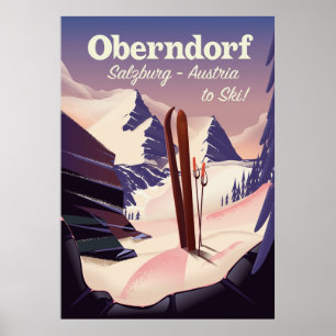 Oberndorf,Salzburg,Autriche, affiche de ski