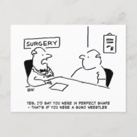 Obèse sur la carte postale du médecin