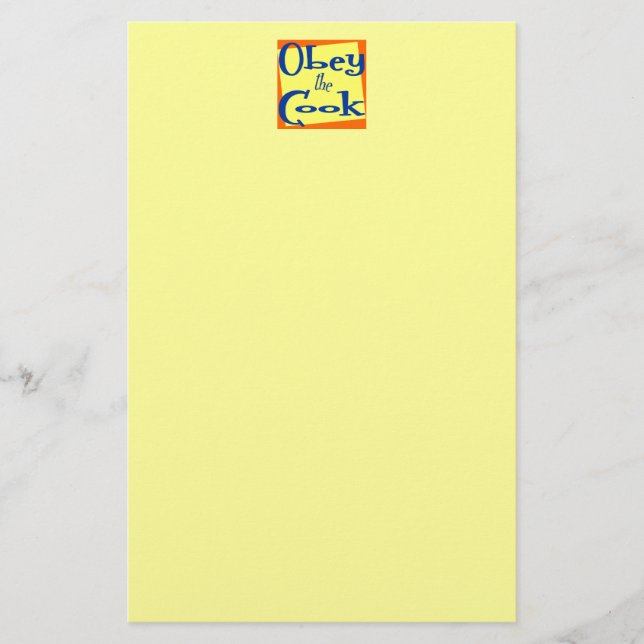 Obey Cuisine Cuisinière Dire Papeterie (Devant)