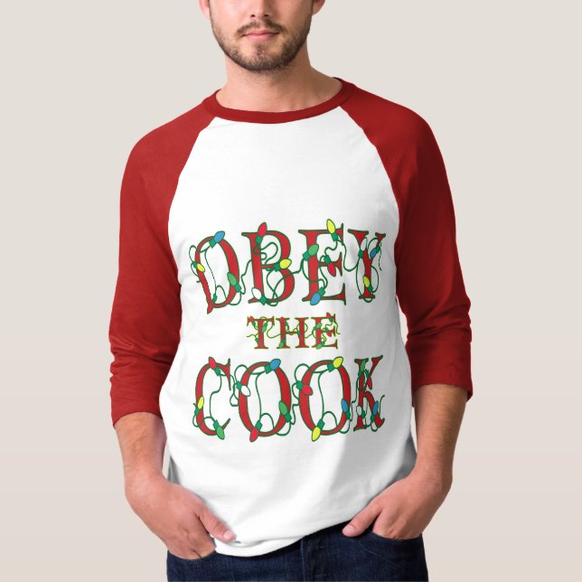 Obey the Cook Funny Vacances T-shirt (Devant)