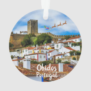 Obidos, Portugal Ornement de Noël Panoramique