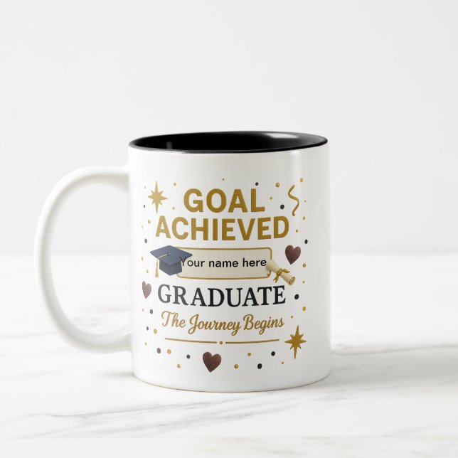 Objectif atteint Graduate Mug (Gauche)