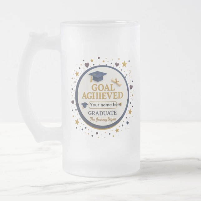 Objectif atteint Graduation Mug - 16oz (Gauche)