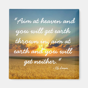 Objectif de Heaven CS Lewis citation aimant