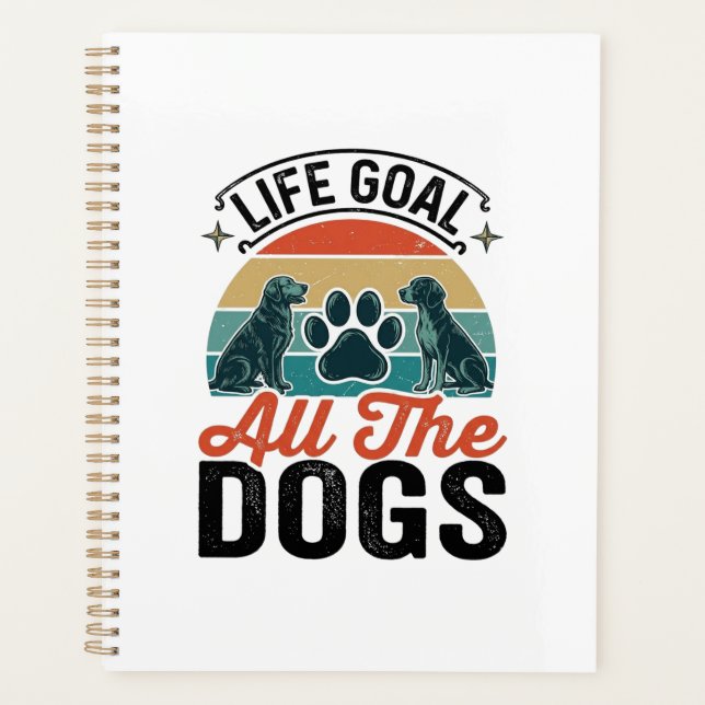Objectif de vie Tous les chiens Conception vintage (Devant)