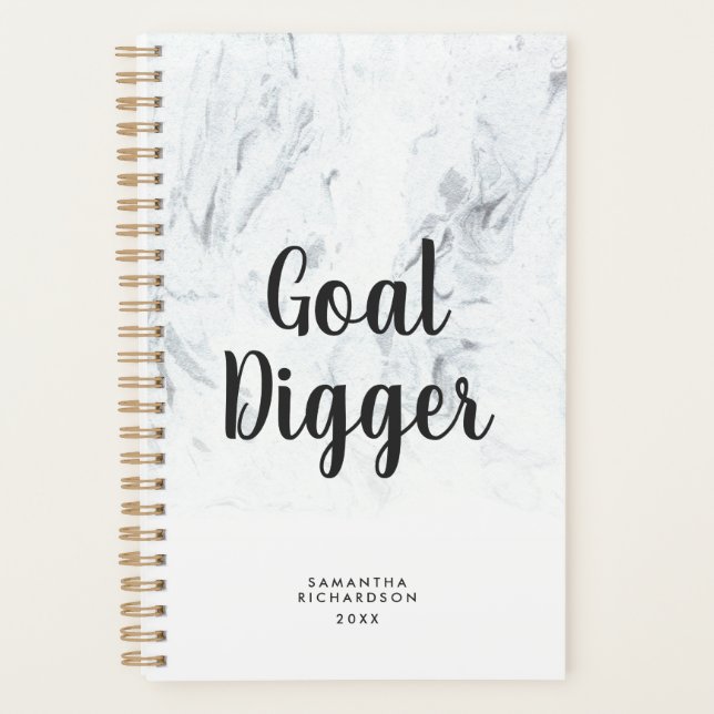 Objectif Digger Brush en marbre Lettré Motivationn (Devant)