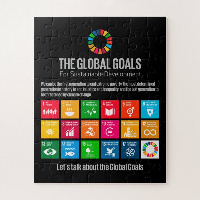 Objectifs mondiaux Puzzle des ODD 2030 (Vertical)