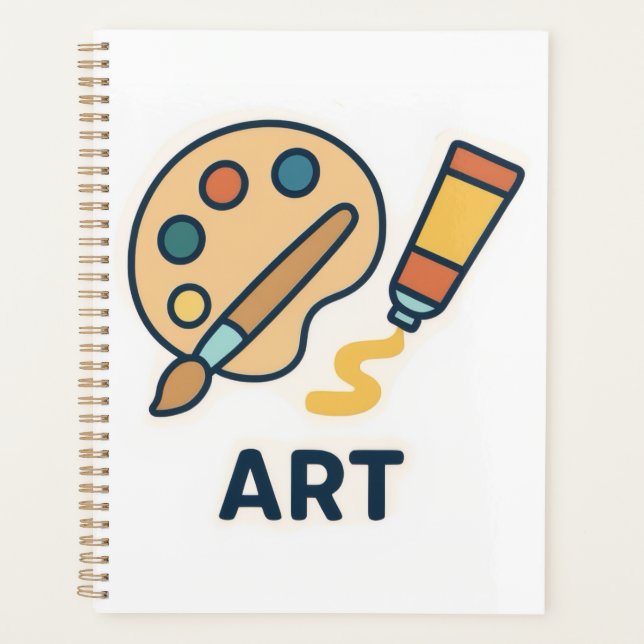 Objet de l'art - Palette de peinture et pinceau (Devant)