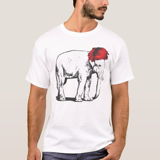 Objet superflu avec le T-shirt rouge de turban (Devant)