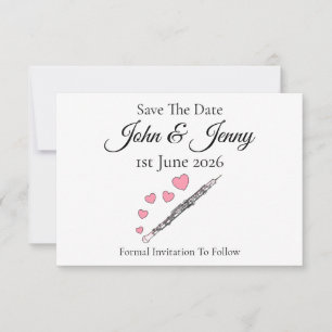 Oboe Musicien Mariage Enregistrer La Date