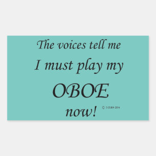 Oboe Voices Dit Doit Jouer Sticker Rectangulaire