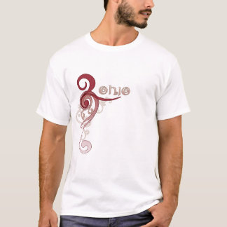 Obscurité bouclée rose de T-shirt de l'Ohio de
