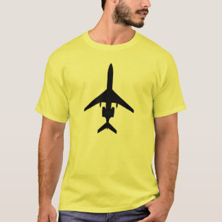 Obscurité de T-shirt d'aviation de silhouette du