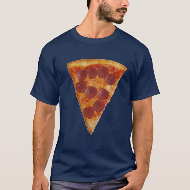 Obscurité de T-shirt de pizza (Devant)
