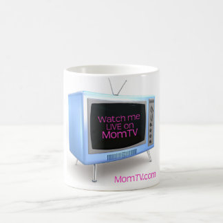 Observez-moi vivre sur la tasse de café de MomTV
