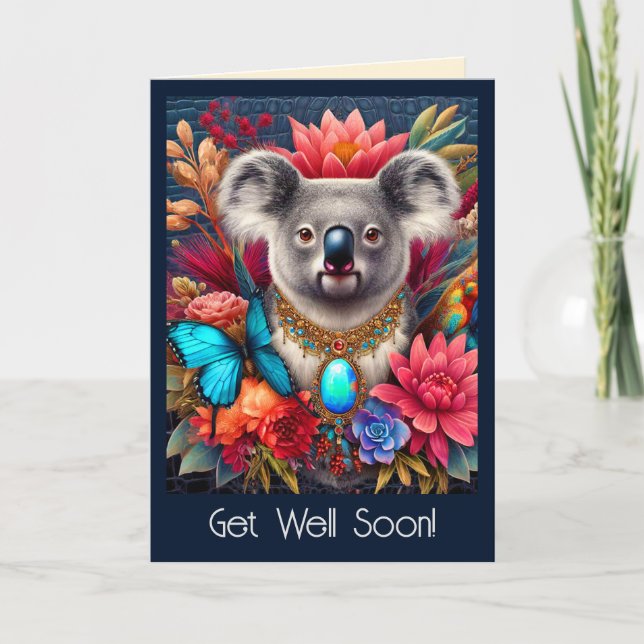 Obtenez bien bientôt carte Aussie Koala Oear Hugs  (Devant)