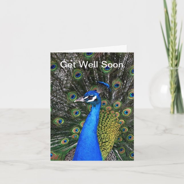 Obtenez bien bientôt - Carte Peacock (Devant)