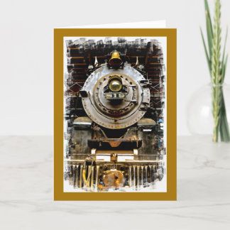 Obtenez la carte vintage bonne de train