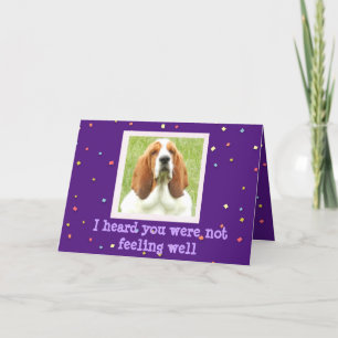 Obtenez une carte de bien avec Basset Hound et Cup