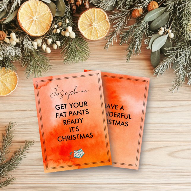 Obtenez votre carte de vacances Fat Pants Ready (Get Your Fat Pants on Christmas Card)